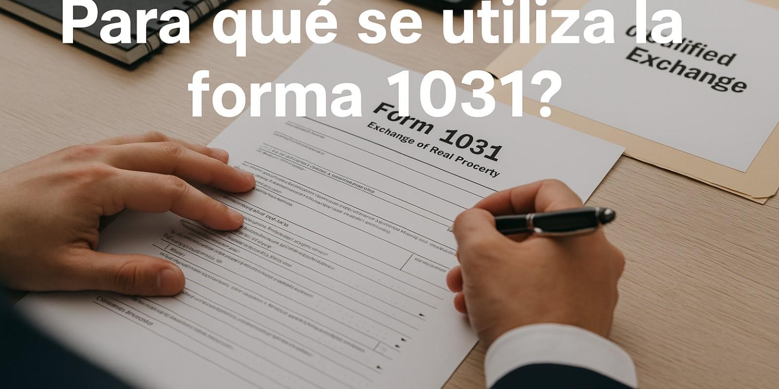 Forma 1031: Maximiza tus Inversiones Inmobiliarias