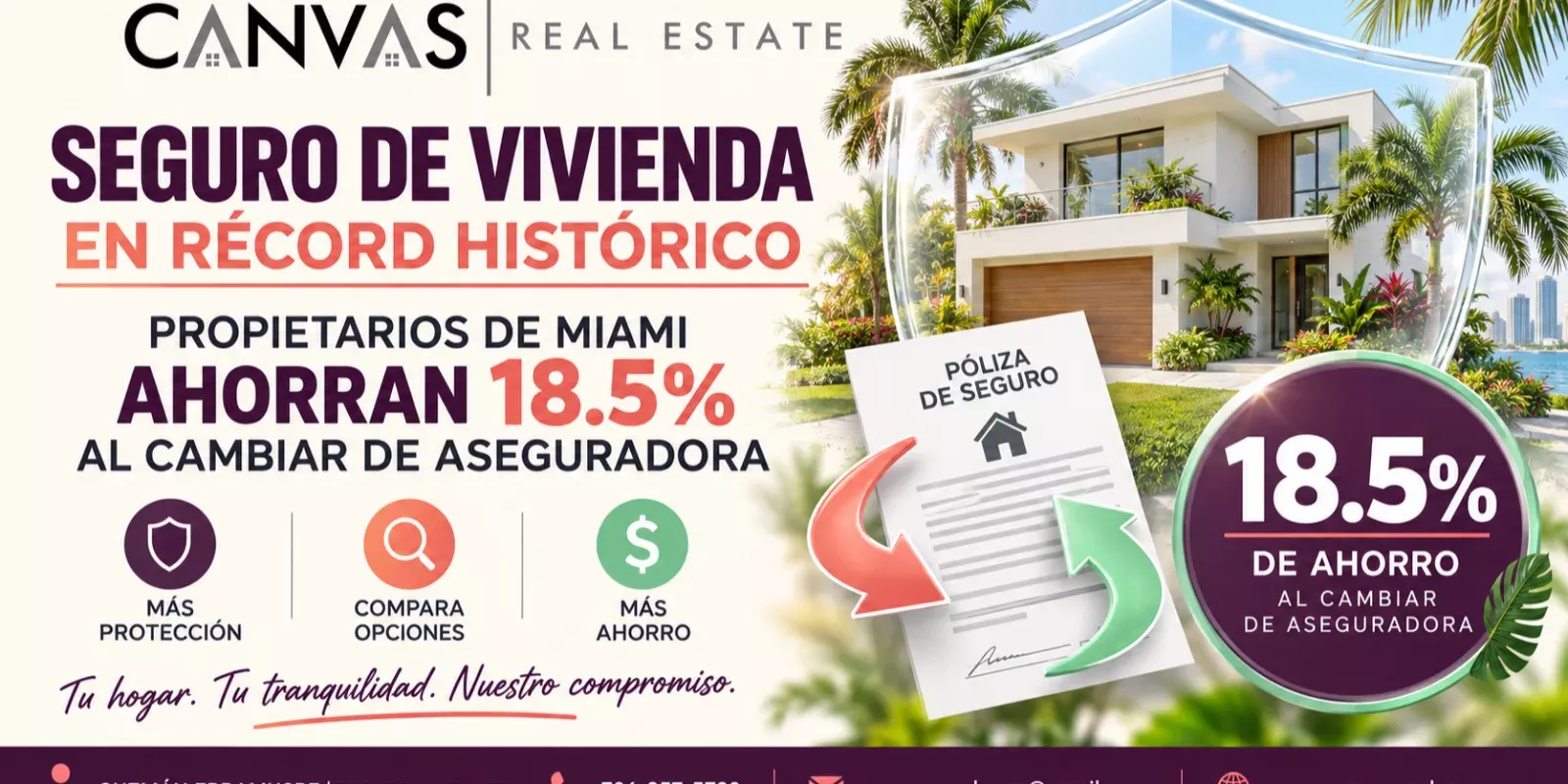 Ahorra en tu seguro de vivienda en Miami