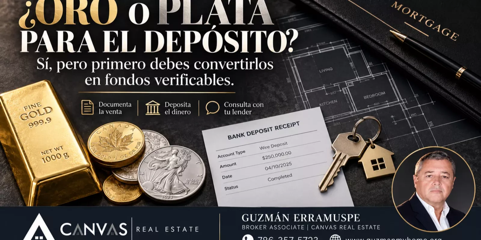 ¿Puedes usar tus ahorros en oro, plata u otros metales para el depósito de una propiedad?
