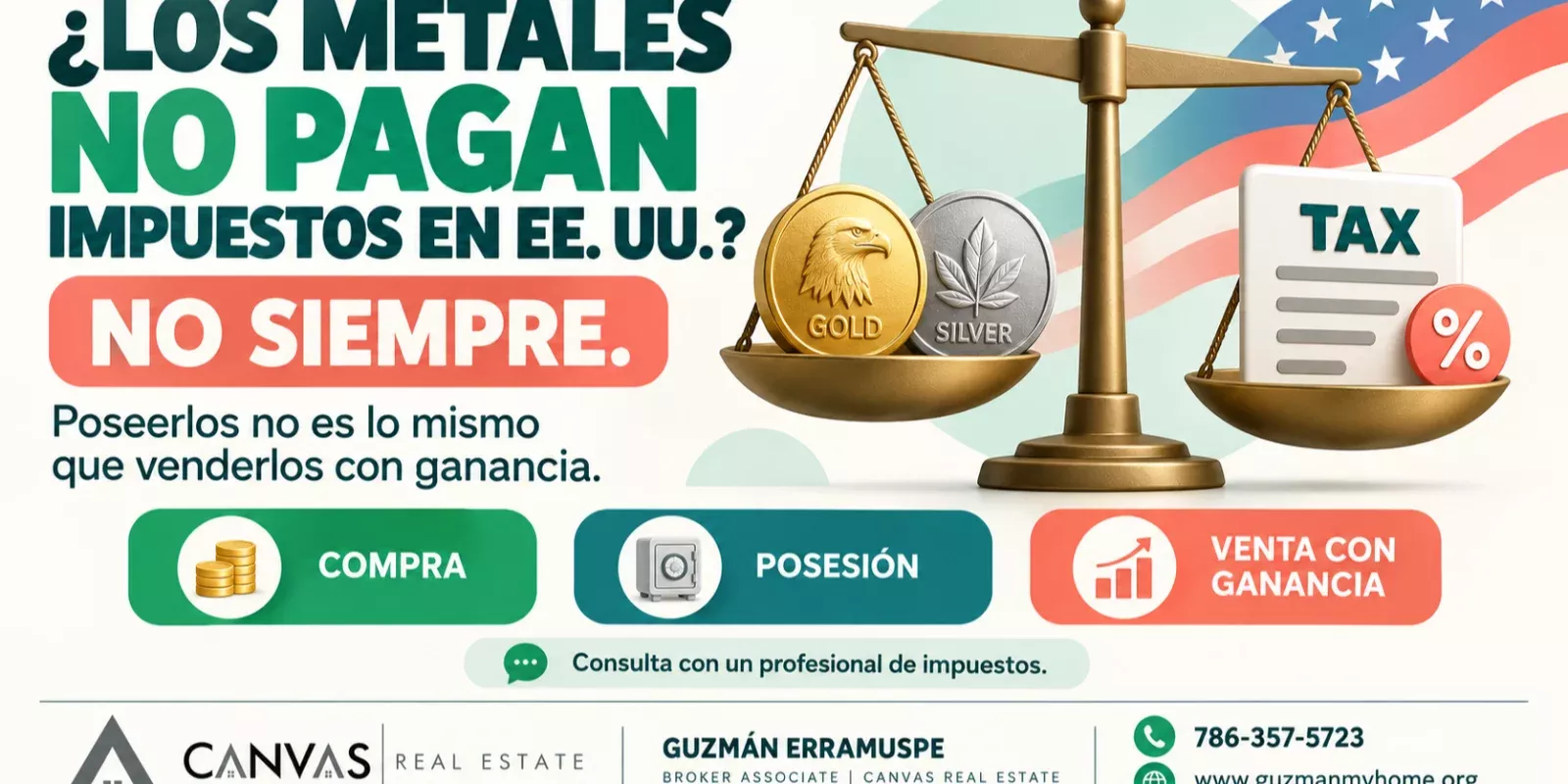 ¿Es cierto que el oro, la plata y otros metales no pagan impuestos en Estados Unidos?